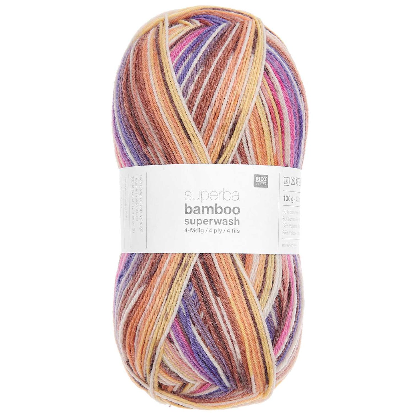 Rico Bamboo 4 ply - Rainbow Candy