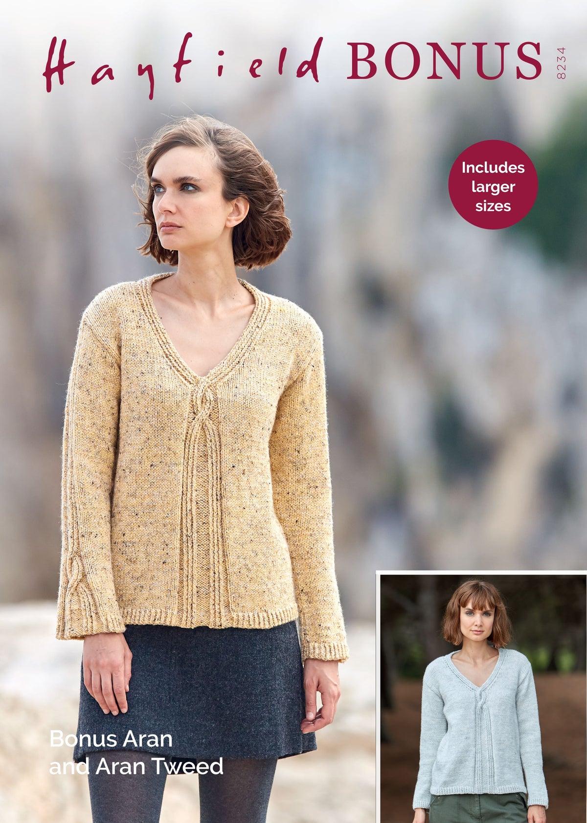 8234 - Hayfield Bonus Aran Tweed - Sweater