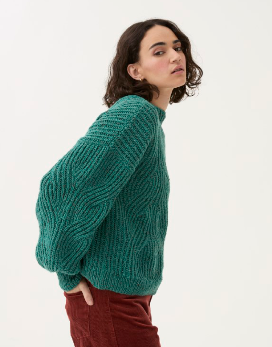 Sirdar - 10779 - Button Cuff Sweater- Loveful Recycled Tweed Blend DK