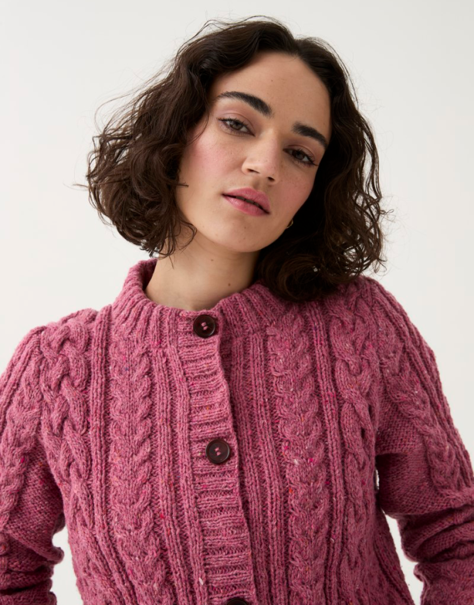 Sirdar - 10777 - Classic Cable Cardigan - Loveful Recycled Tweed Blend DK