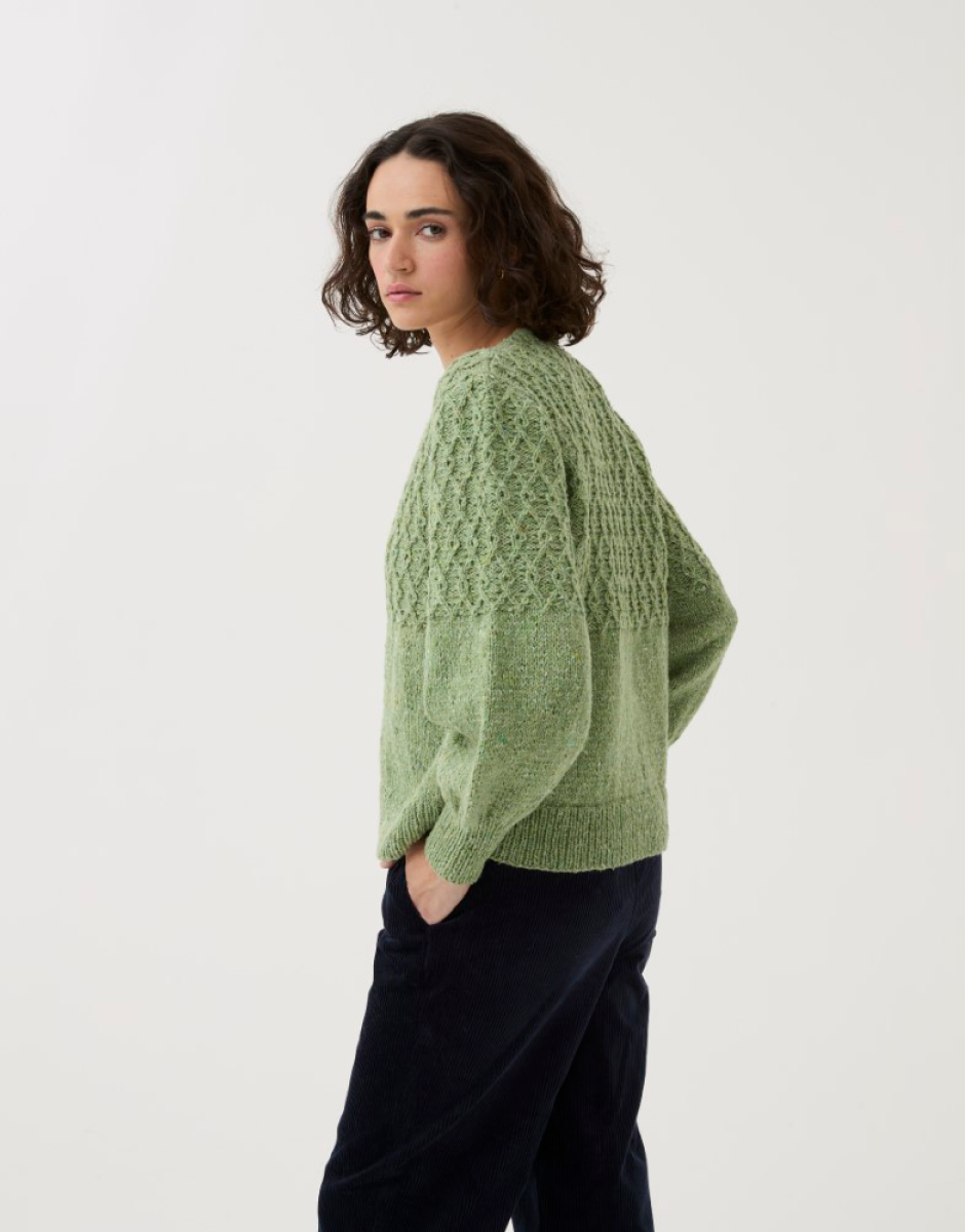 Sirdar - 10786 - Diamond Cable Cardigan - Loveful Recycled Tweed Blend DK