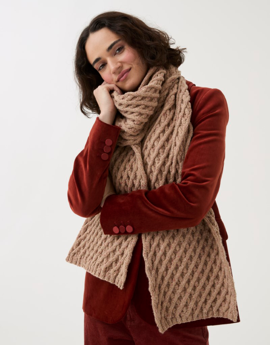 Sirdar - 10787 - Lattice Scarf & Hat - Loveful Recycled Tweed Blend DK