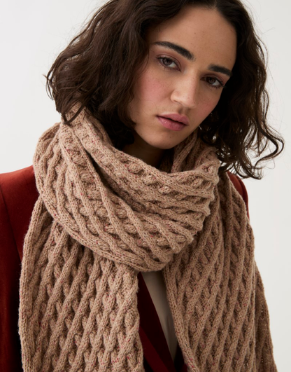 Sirdar - 10787 - Lattice Scarf & Hat - Loveful Recycled Tweed Blend DK