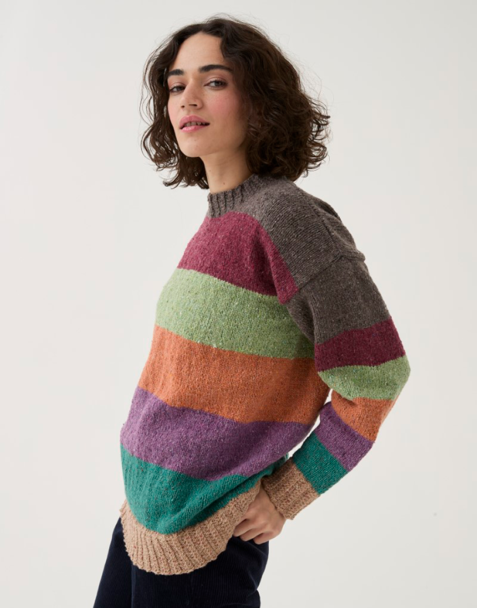 Sirdar - 10778 - Timeless Striped Sweater- Loveful Recycled Tweed Blend DK