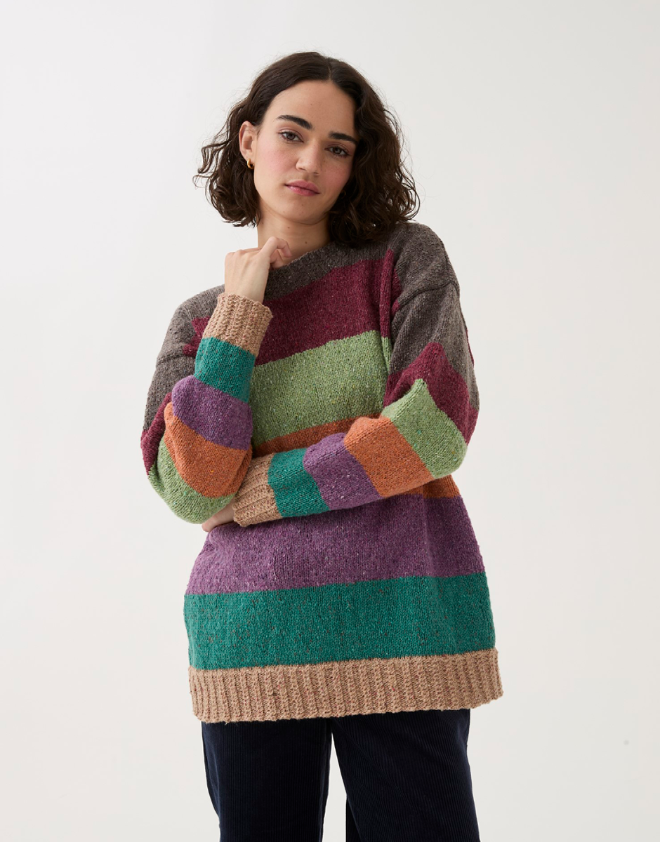 Sirdar - 10778 - Timeless Striped Sweater- Loveful Recycled Tweed Blend DK