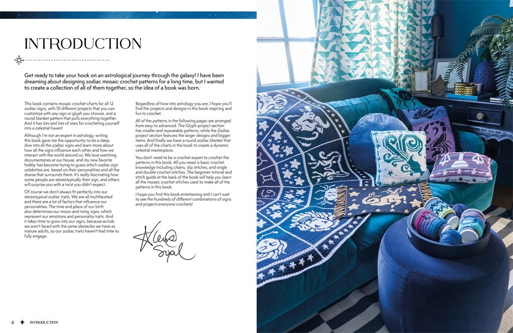 Zodiac Mosaic Crochet - A celestial guide to overlay colorwork by Alexis Sixel