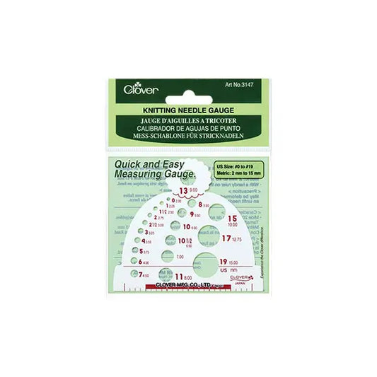 Clover Knitting Needle Gauge