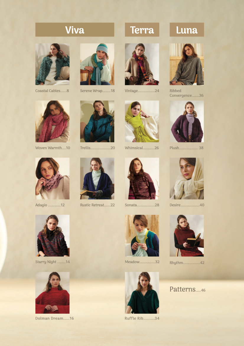 Symfonie Yarns Pattern Booklet Chronicle 1