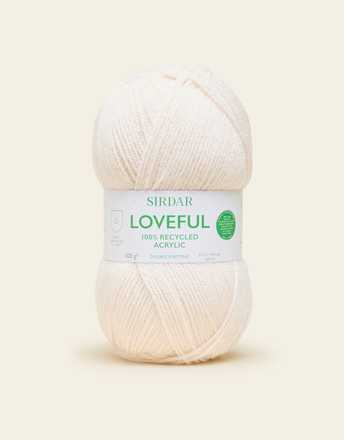 Sirdar Loveful Recyled Acrylic DK Knitting Yarn, Stone