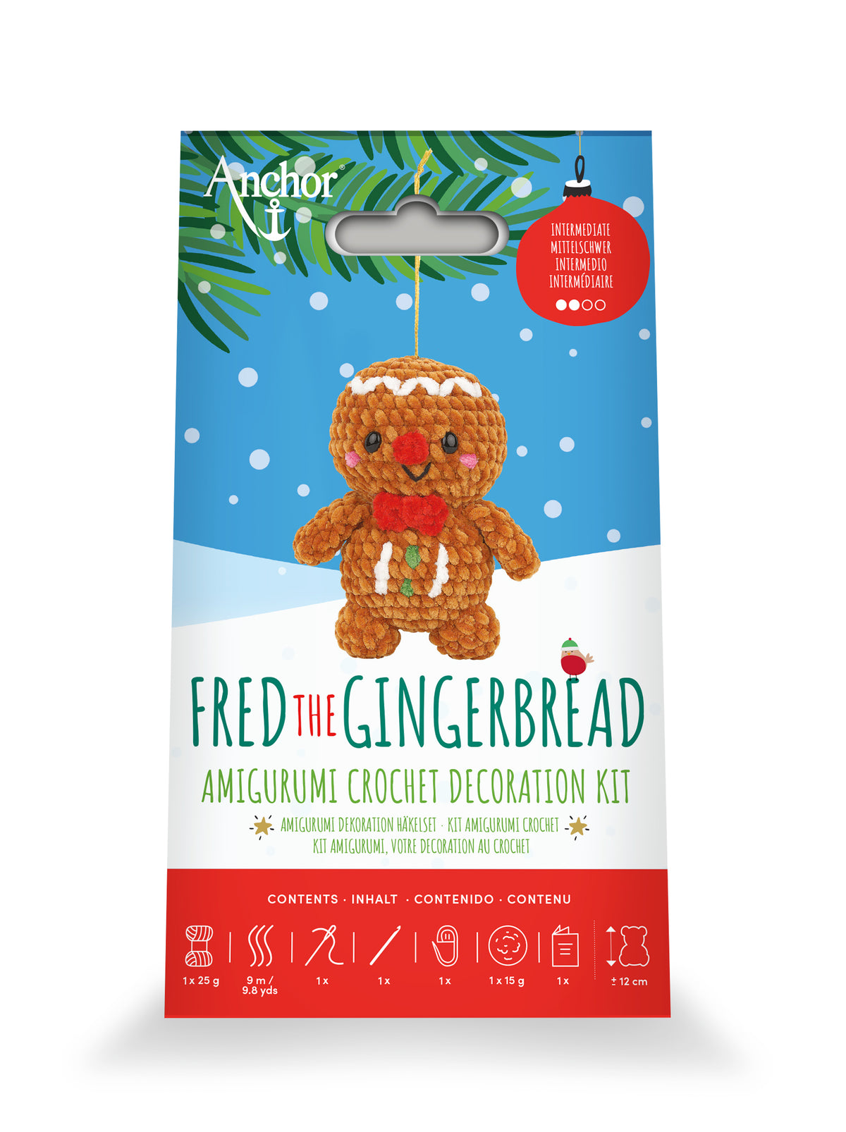 Anchor Amigurumi Crochet Kit - Fred The Gingerbread