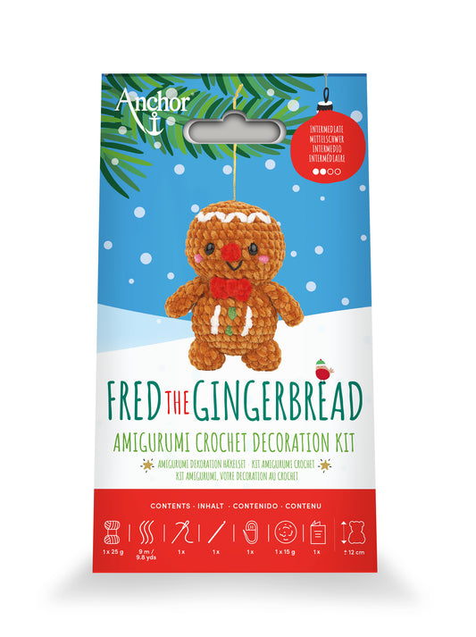 Anchor Amigurumi Crochet Kit - Fred The Gingerbread