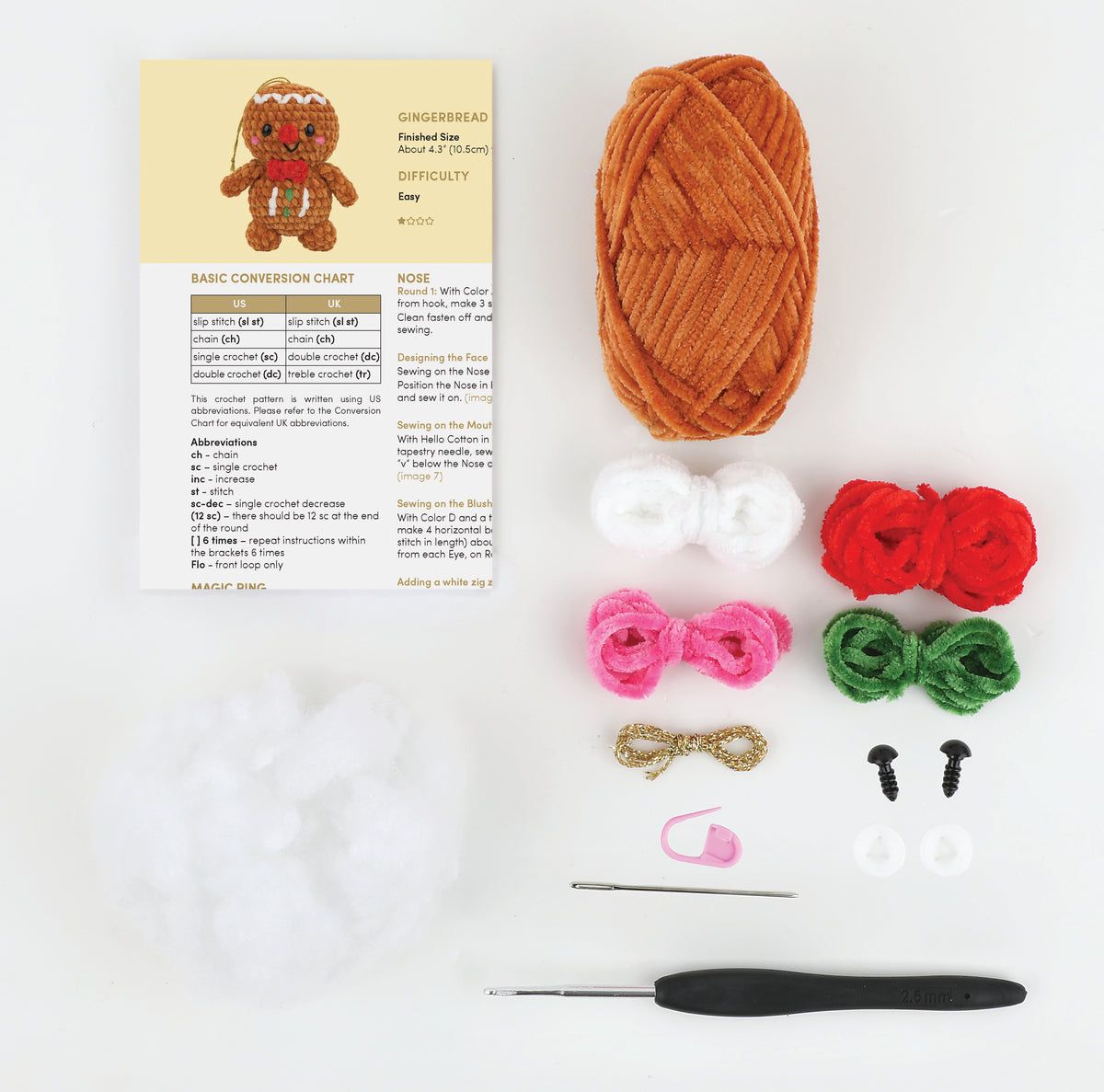Anchor Amigurumi Crochet Kit - Fred The Gingerbread