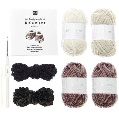 Ricorumi Crochet Kit - Hedgehog Bootees