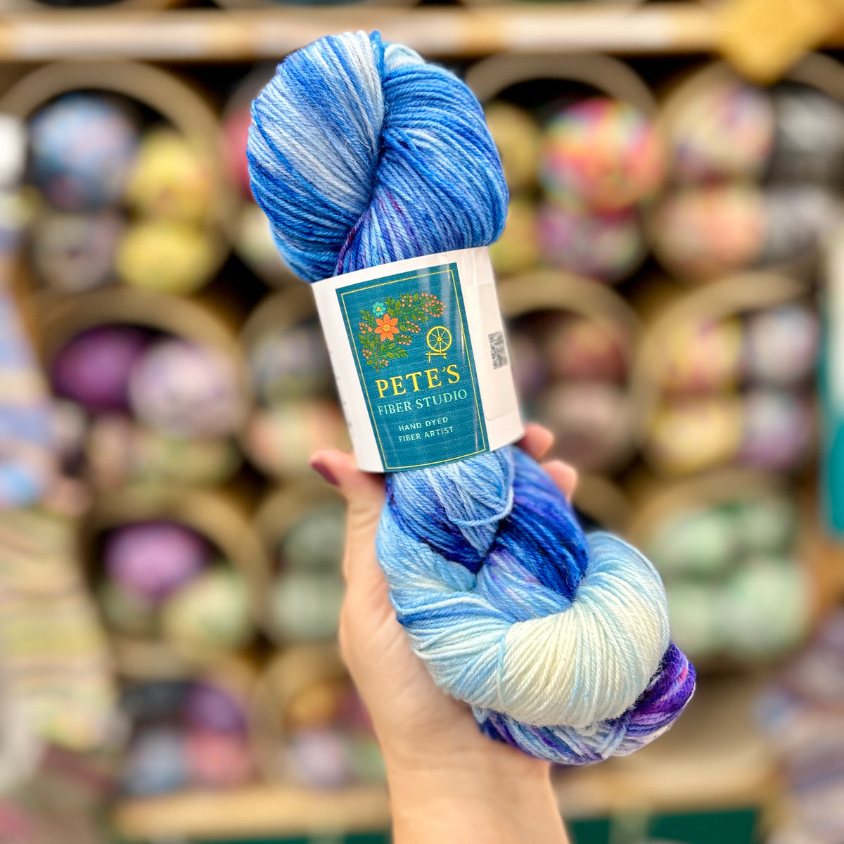 Pete's Fiber Studio - Hand Dyed Yarn 4 ply sock yarn 100g
