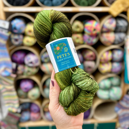 Pete's Fiber Studio - Hand Dyed Yarn 4 ply sock yarn 100g
