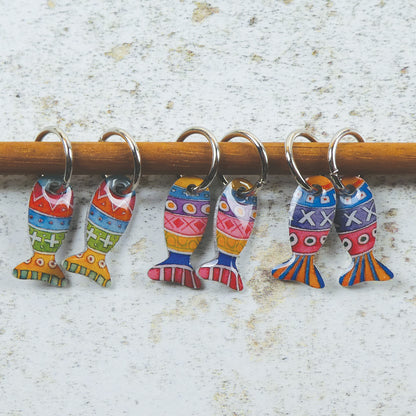 Emma Ball - Set of 6 Stitch Markers (Rings)