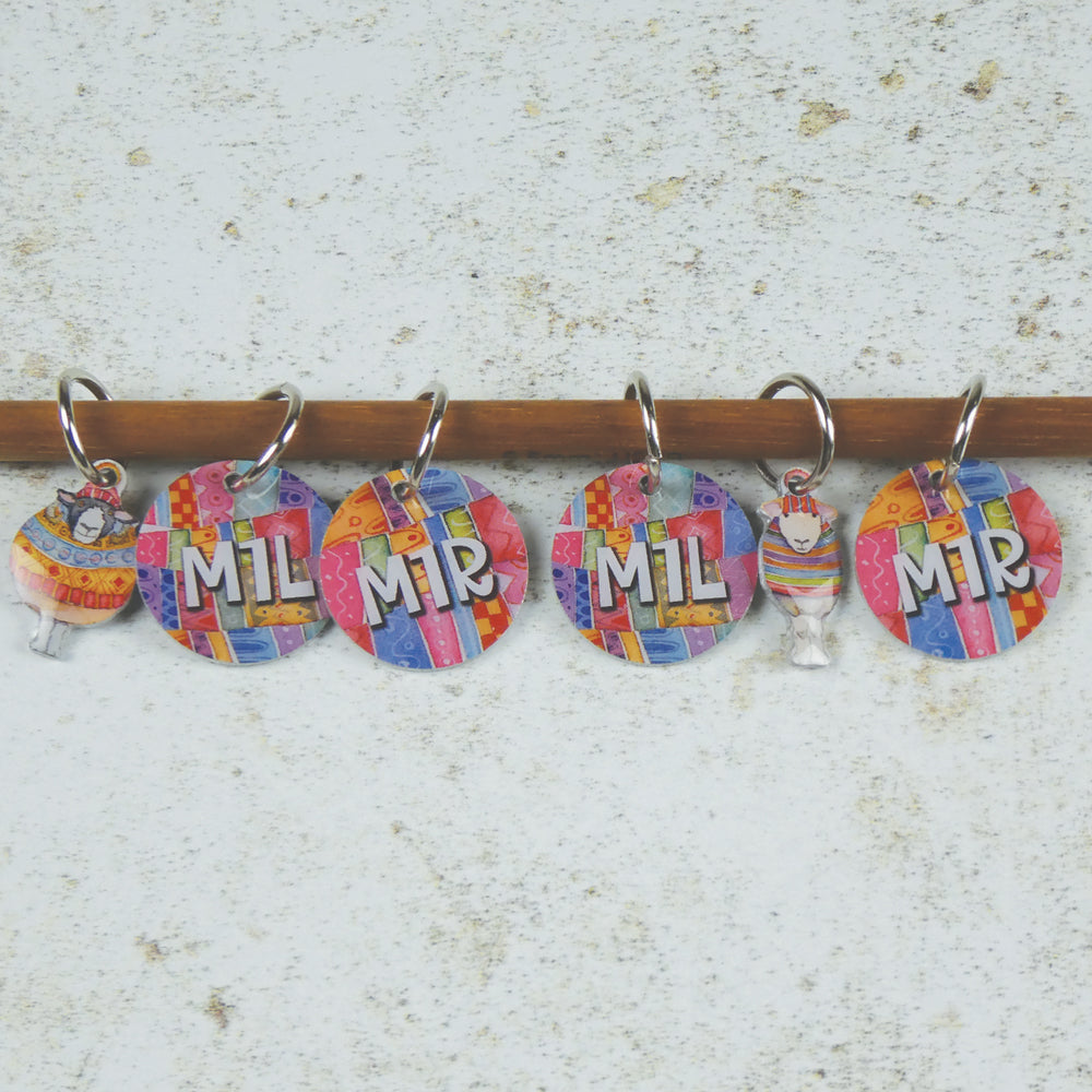 Emma Ball - Set of 6 Stitch Markers (Rings)
