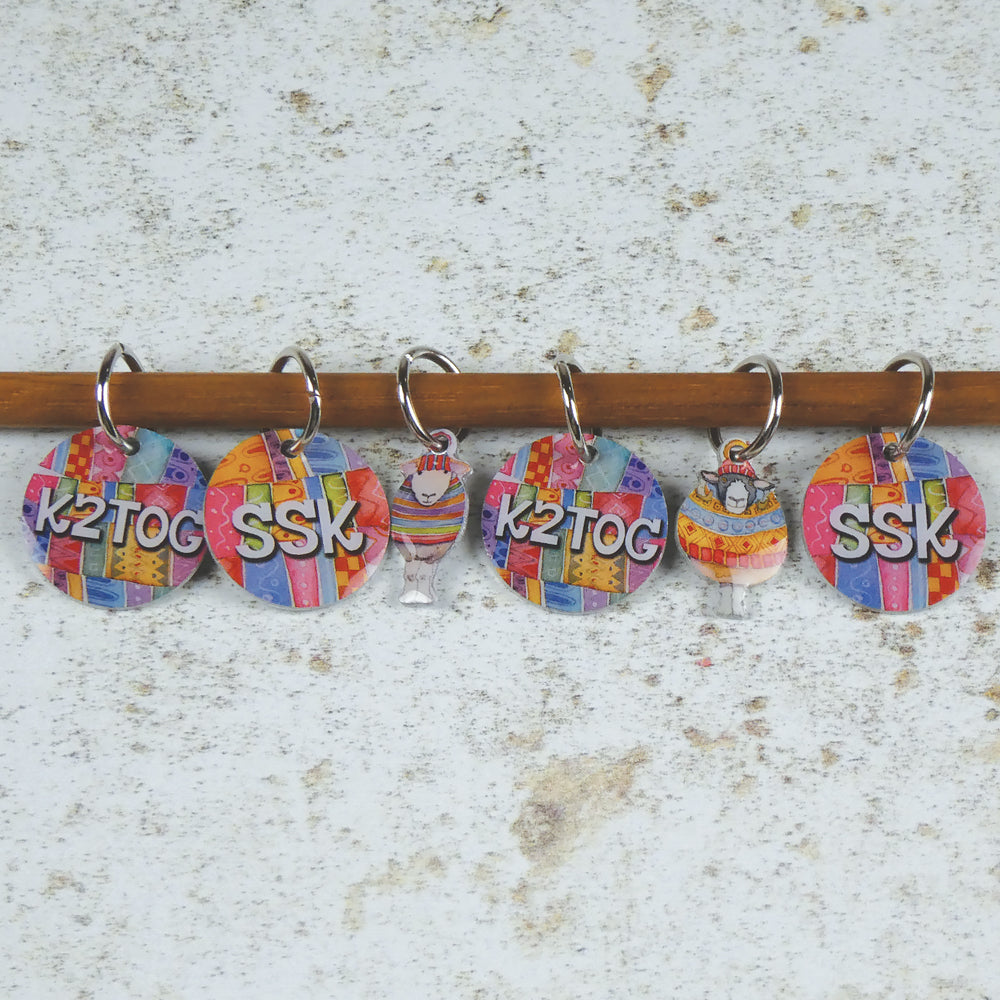 Emma Ball - Set of 6 Stitch Markers (Rings)