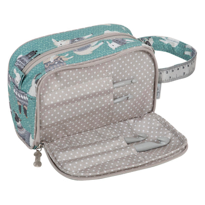 Crochet Bag with Hook Pocket - Sheep in Woolly Jumpers