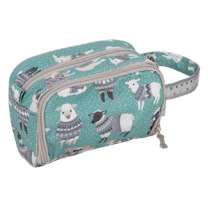 Crochet Bag with Hook Pocket - Sheep in Woolly Jumpers