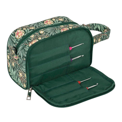 Crochet Bag with Hook Pocket in Morris Green