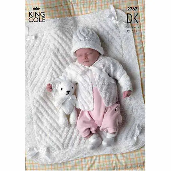 2767 - Jacket, Hat and Blanket DK