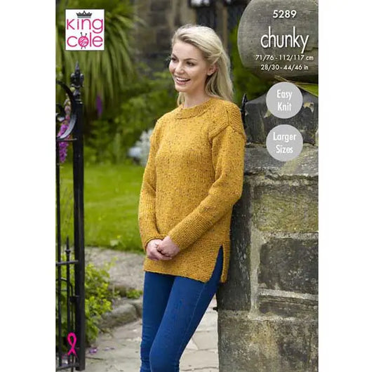 5289 - Women's round neck and funnel neck sweaters - Chunky