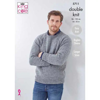 5711 - Mens' Cardigan and Sweater - DK