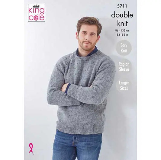 5711 - Mens' Cardigan and Sweater - DK
