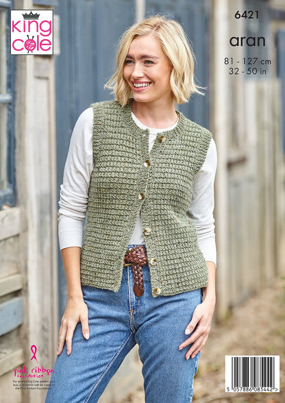 6421 - Ladies’ waistcoats - Aran