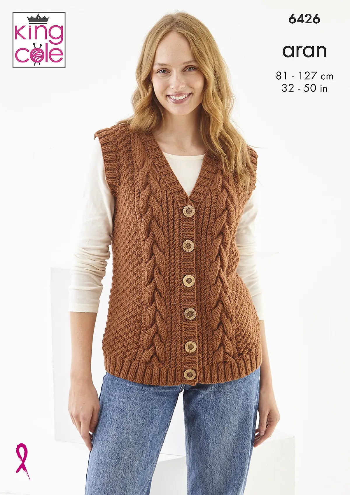 6426 - Waistcoat and Cardigan - Aran