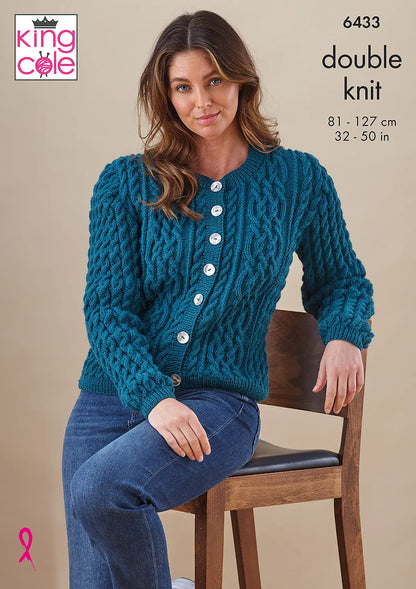 6433 - Ladies' Cardigan and Slipover - DK