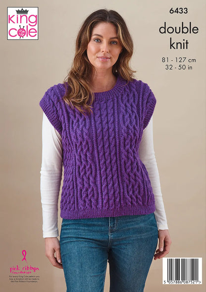 6433 - Ladies' Cardigan and Slipover - DK