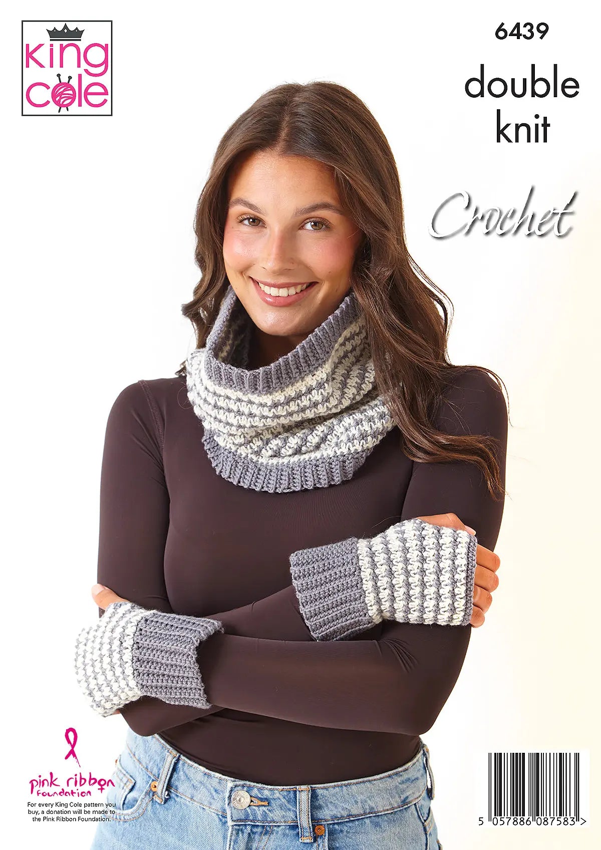 6439 - Crocheted Hat and Scarf - DK