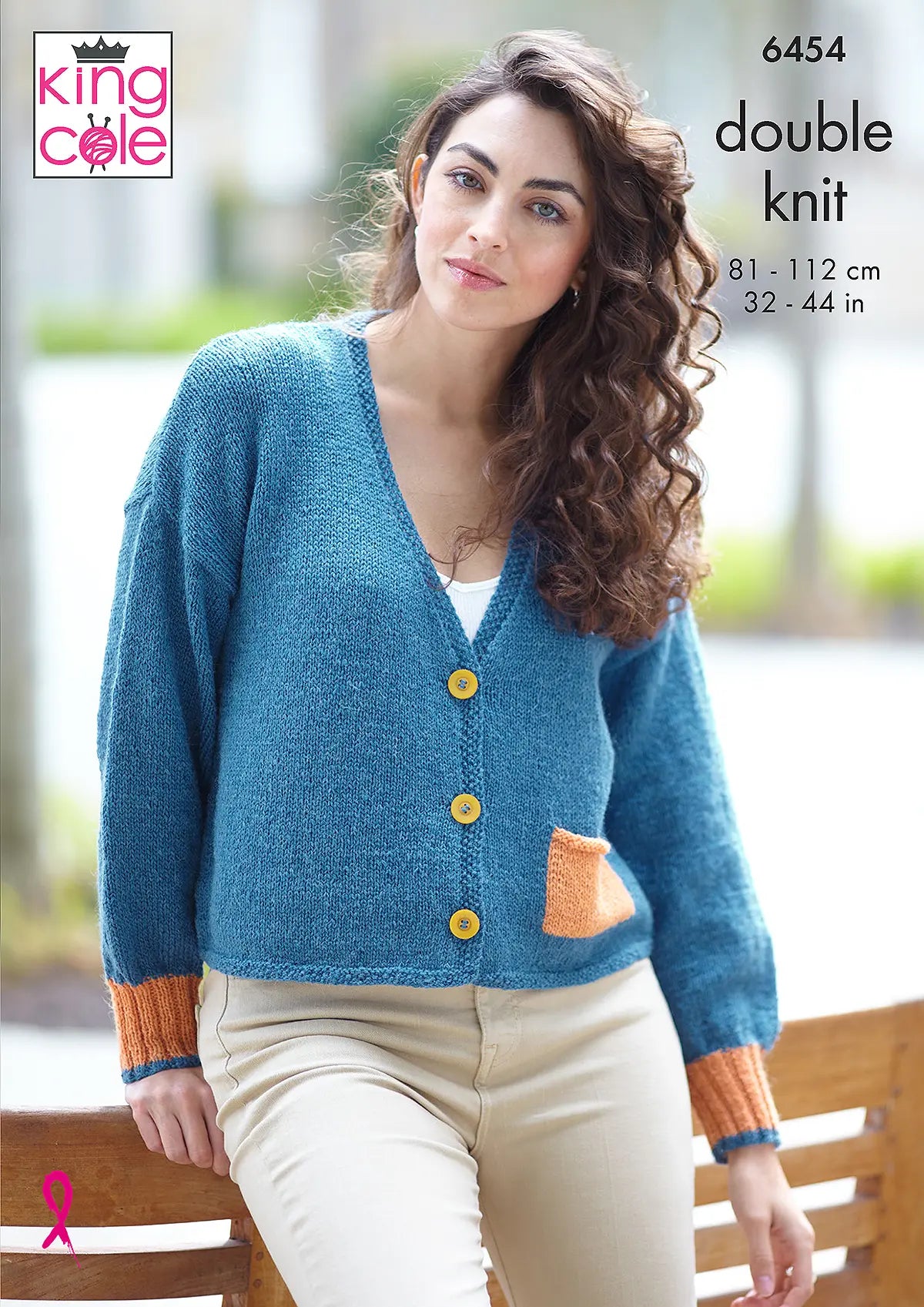 6452 - Ladies' V-Neck Cardigan and Sweater- DK