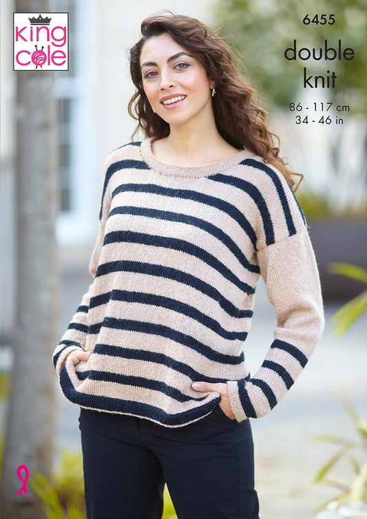 6455 - Ladies' Sweater and Top - DK