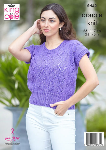 6455 - Ladies' Sweater and Top - DK