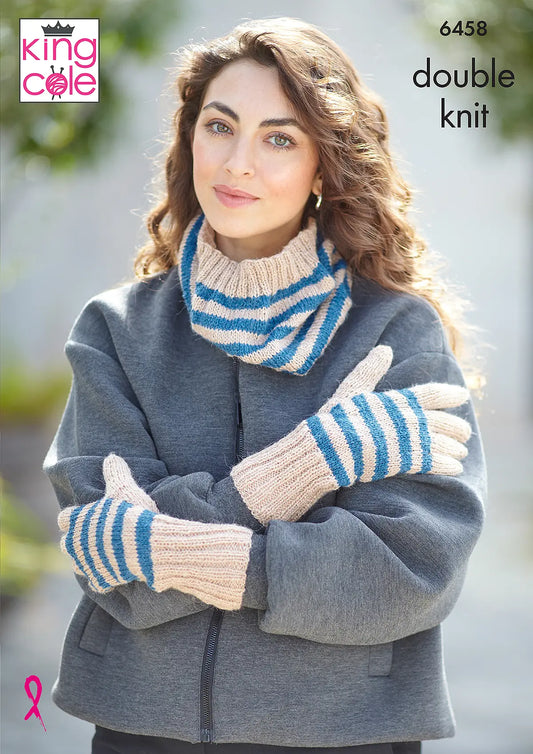 6458 - Scarf, Hat, Cowl and Gloves - DK