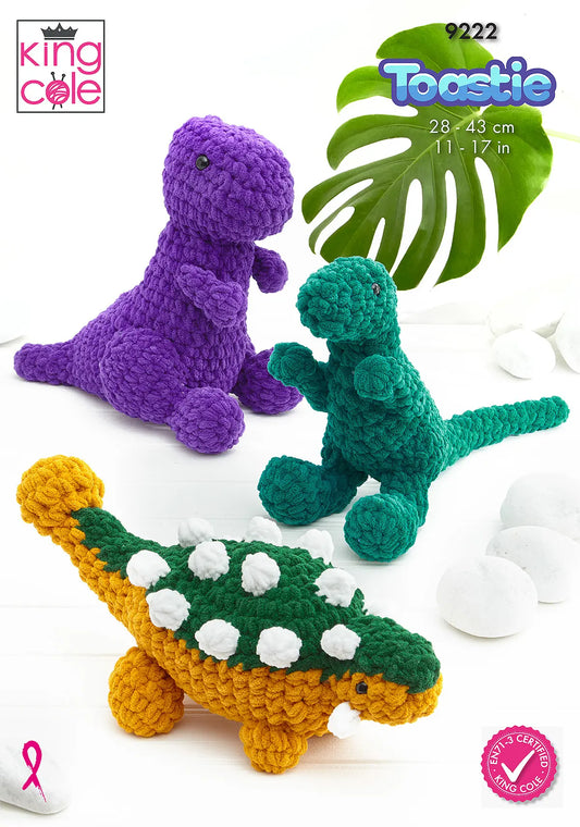 9222 - Crocheted Dinosaurs - Toastie