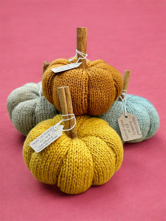 Hand Knitted Pumpkin by Rosies Weaves