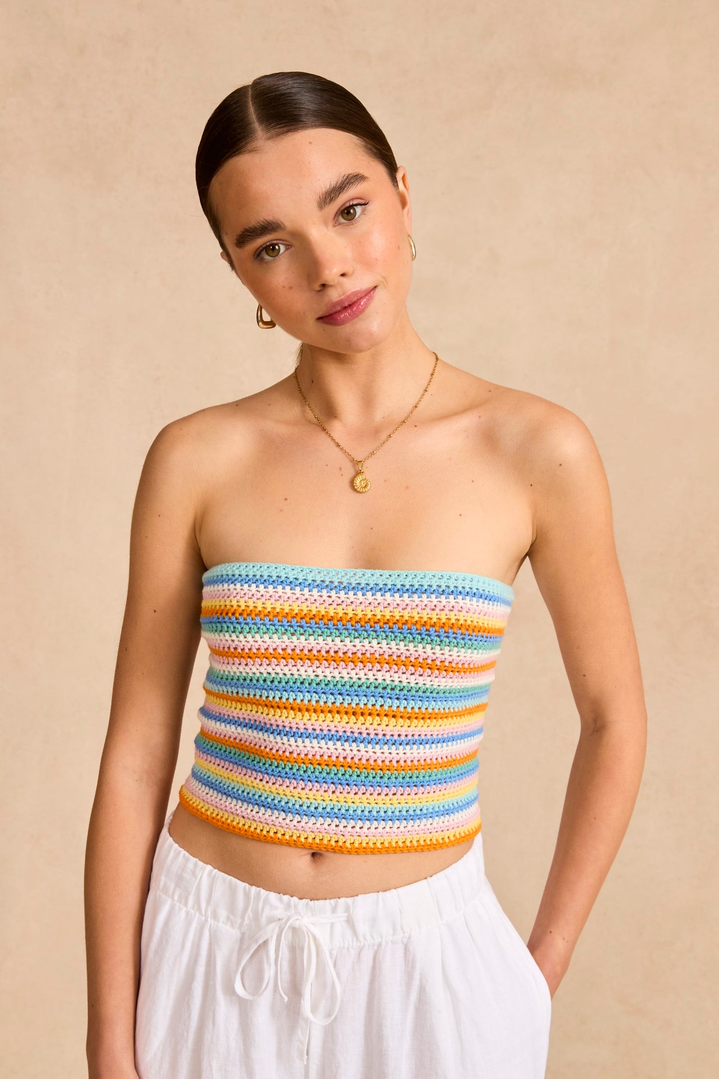 Sirdar - 10831 - Lace me up Tube Top - Crochet