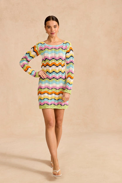 Sirdar - 10833 - Cheeky Chevron Minidress - Crochet