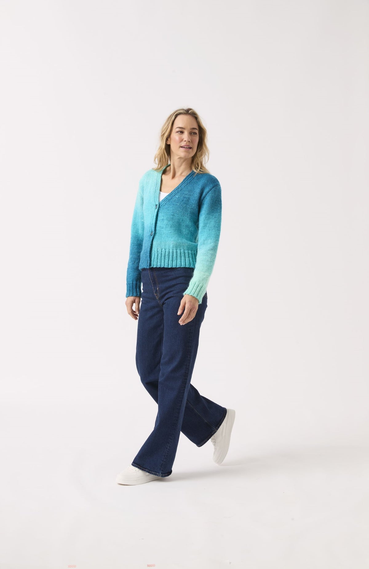 Sirdar Buttoned Cardigan 10840 - Jewelspun Ombre Aran