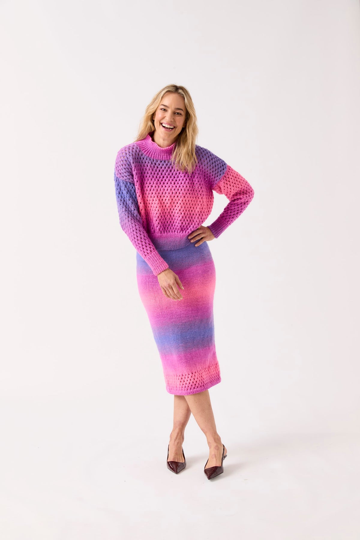 Sirdar Sweater and Skirt 10842 - Jewelspun Ombre Aran
