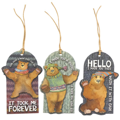 Woolly Bears Crafting Tags (pack of 12)