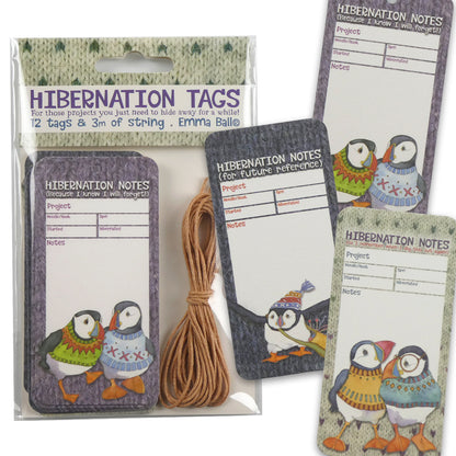 Emma Ball - Woolly Puffins Hibernation Tags (pack of 12)