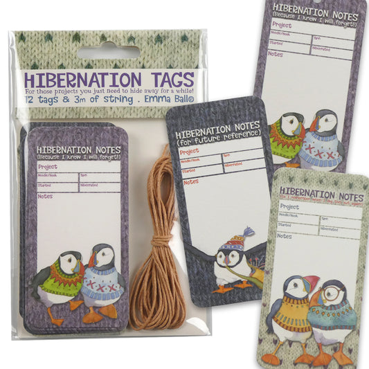 Emma Ball - Woolly Puffins Hibernation Tags (pack of 12)