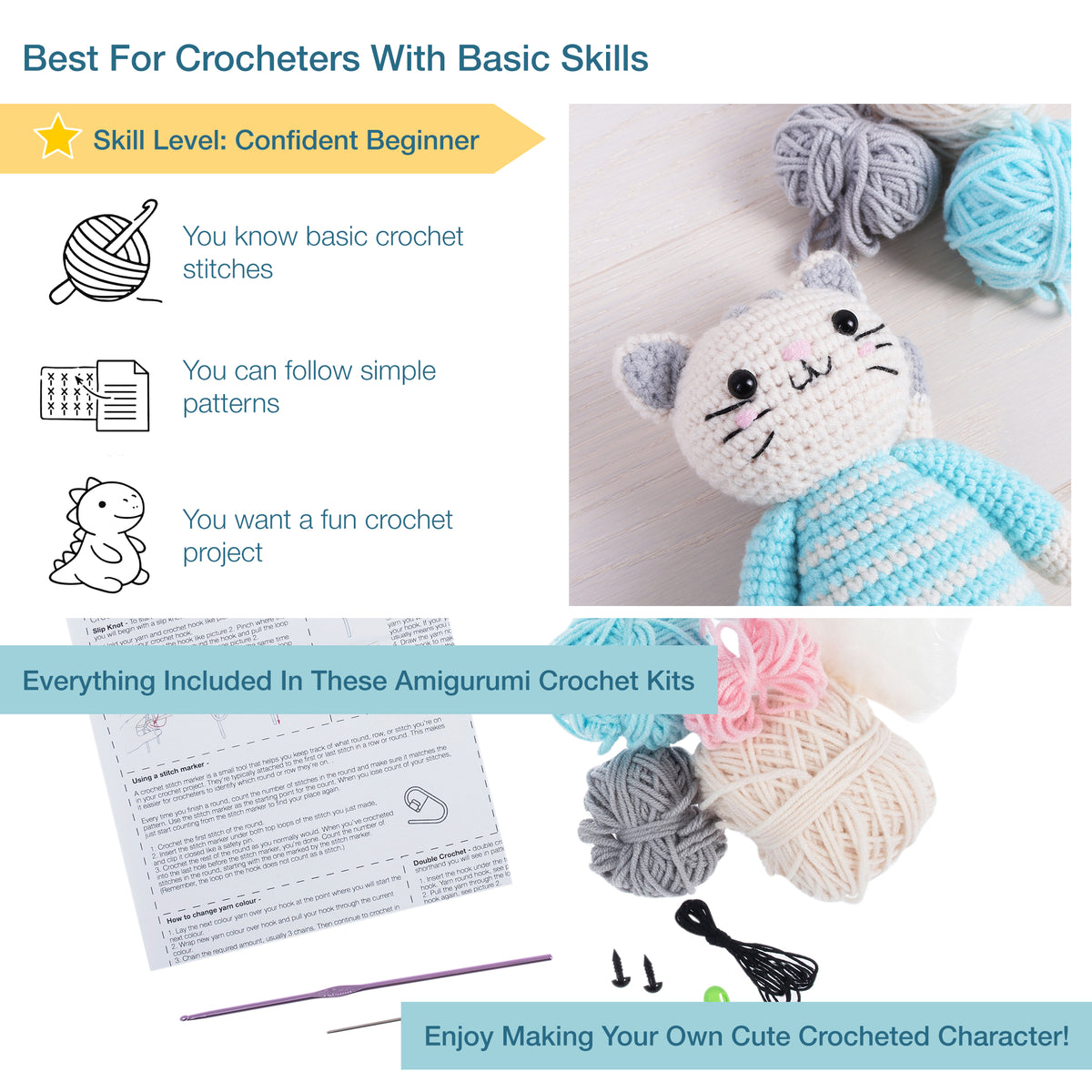 Amigurumi Cat Crochet Kit