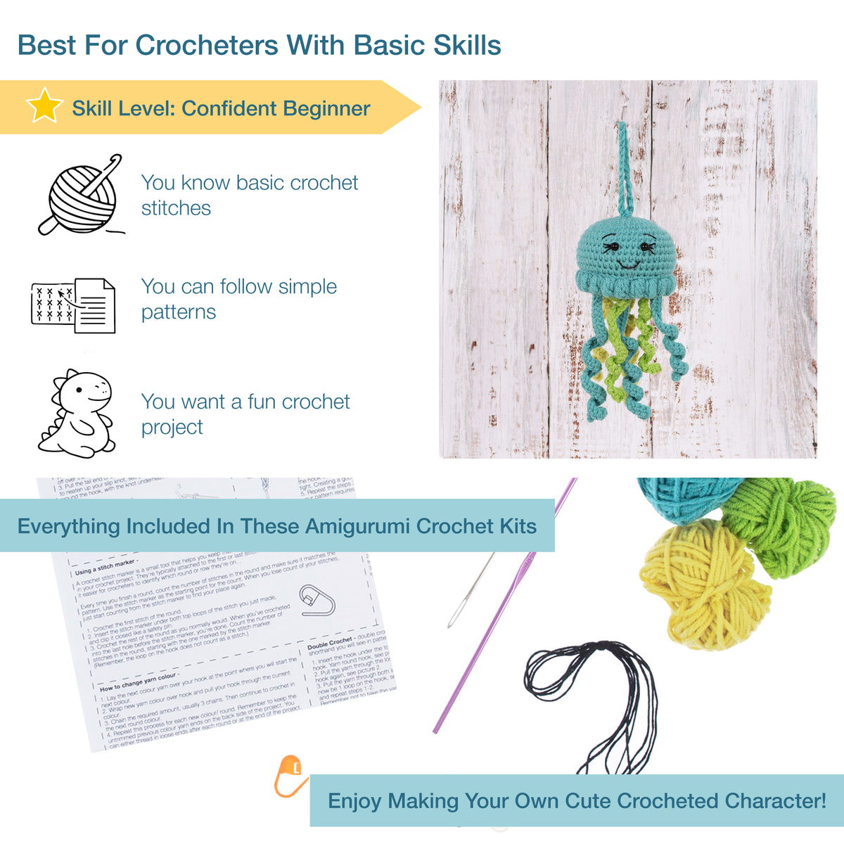 Amigurumi Jellyfish Crochet Kit