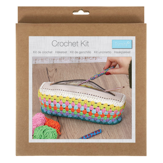 Stripe Bag with Zip Crochet Kit